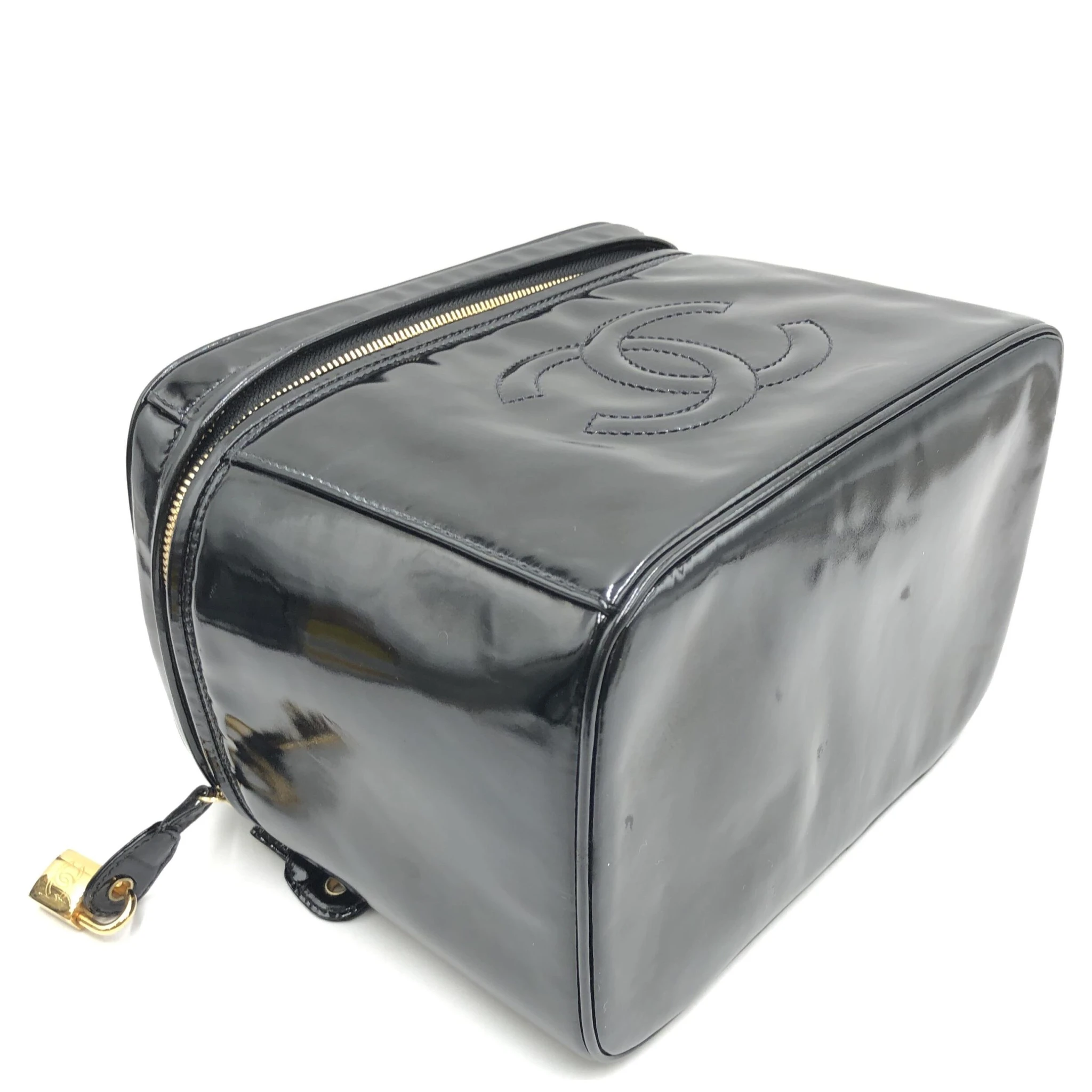 Black Patent Leather Vanity Case