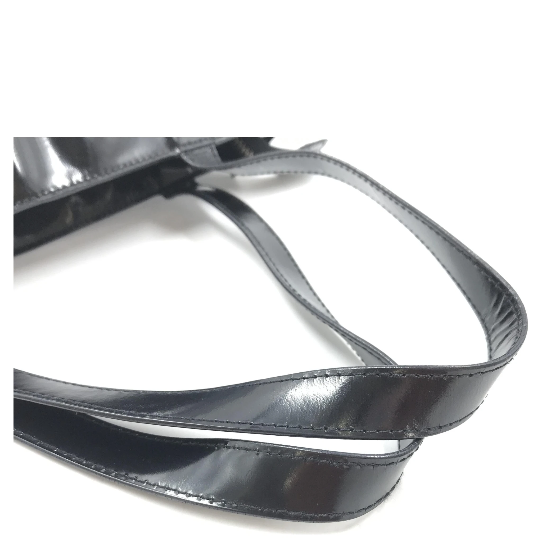 Black Patent Leather Tote