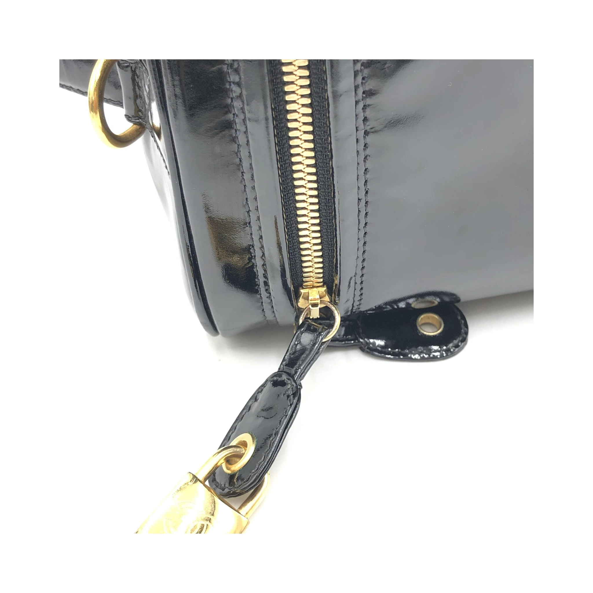 Black Patent Leather Vanity Case