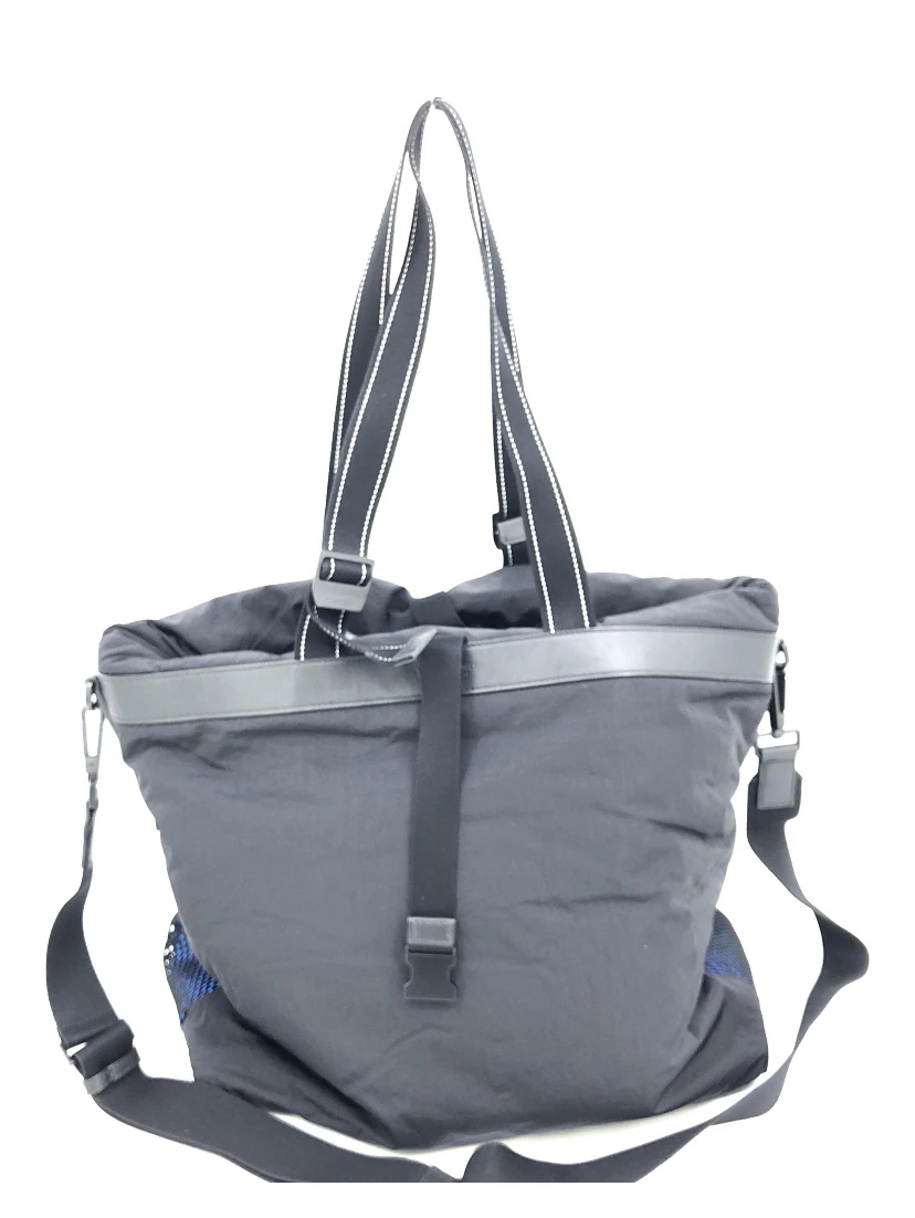 Black And Blue Nylon Convertible Tote