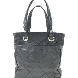 Chanel Black Canvas Paris-Biarritz Tote PM Handbag