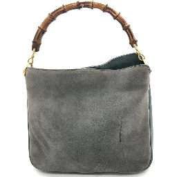 Bamboo Suede Shoulder Bag