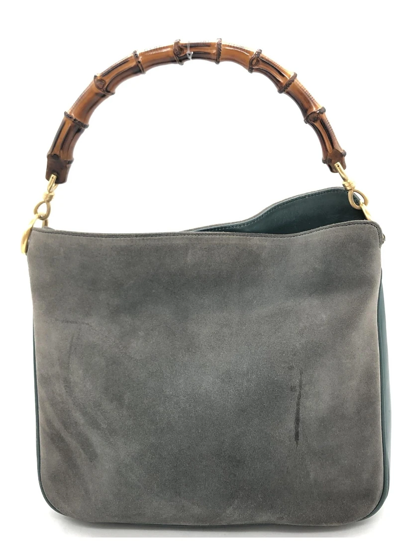 Bamboo Suede Shoulder Bag