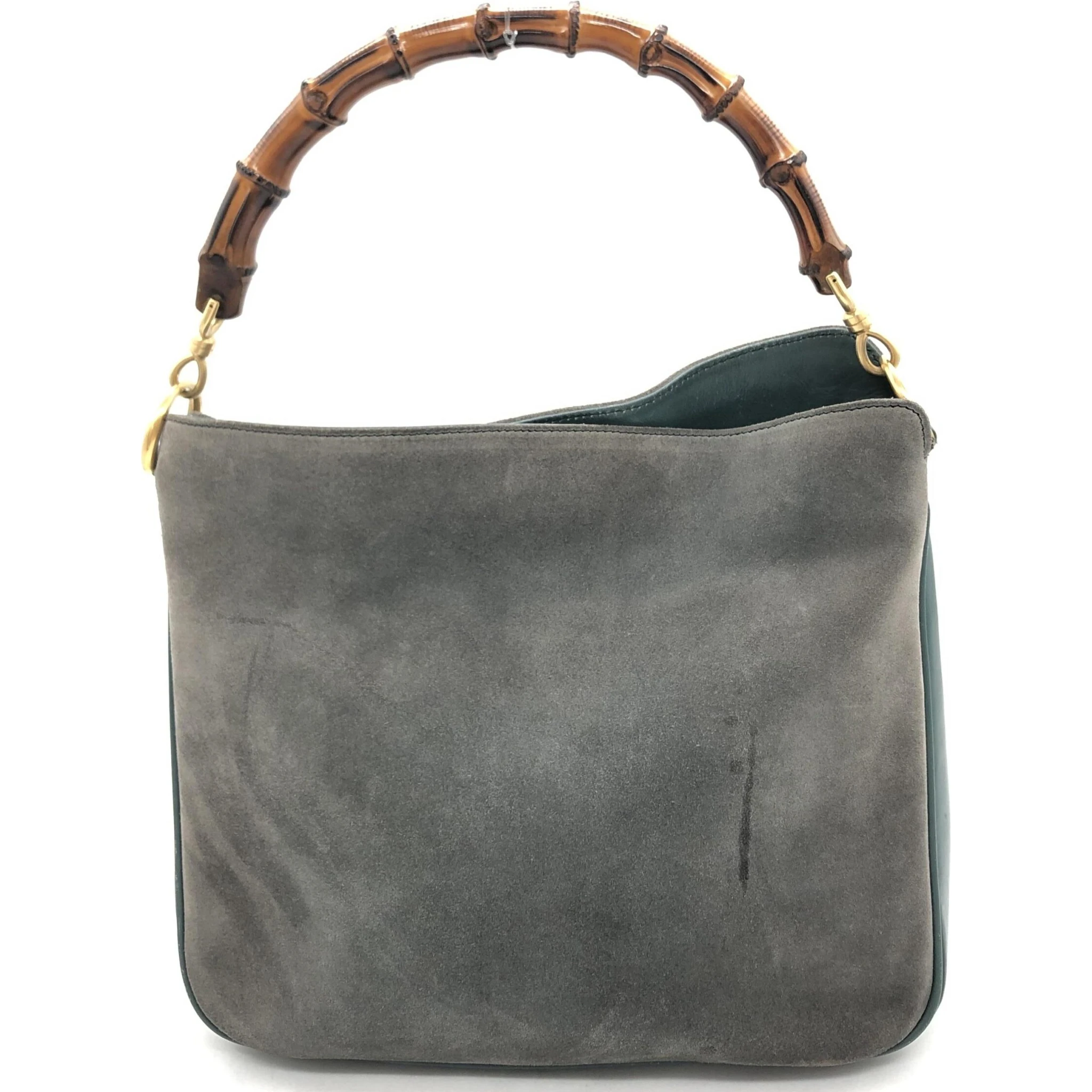 Bamboo Suede Shoulder Bag