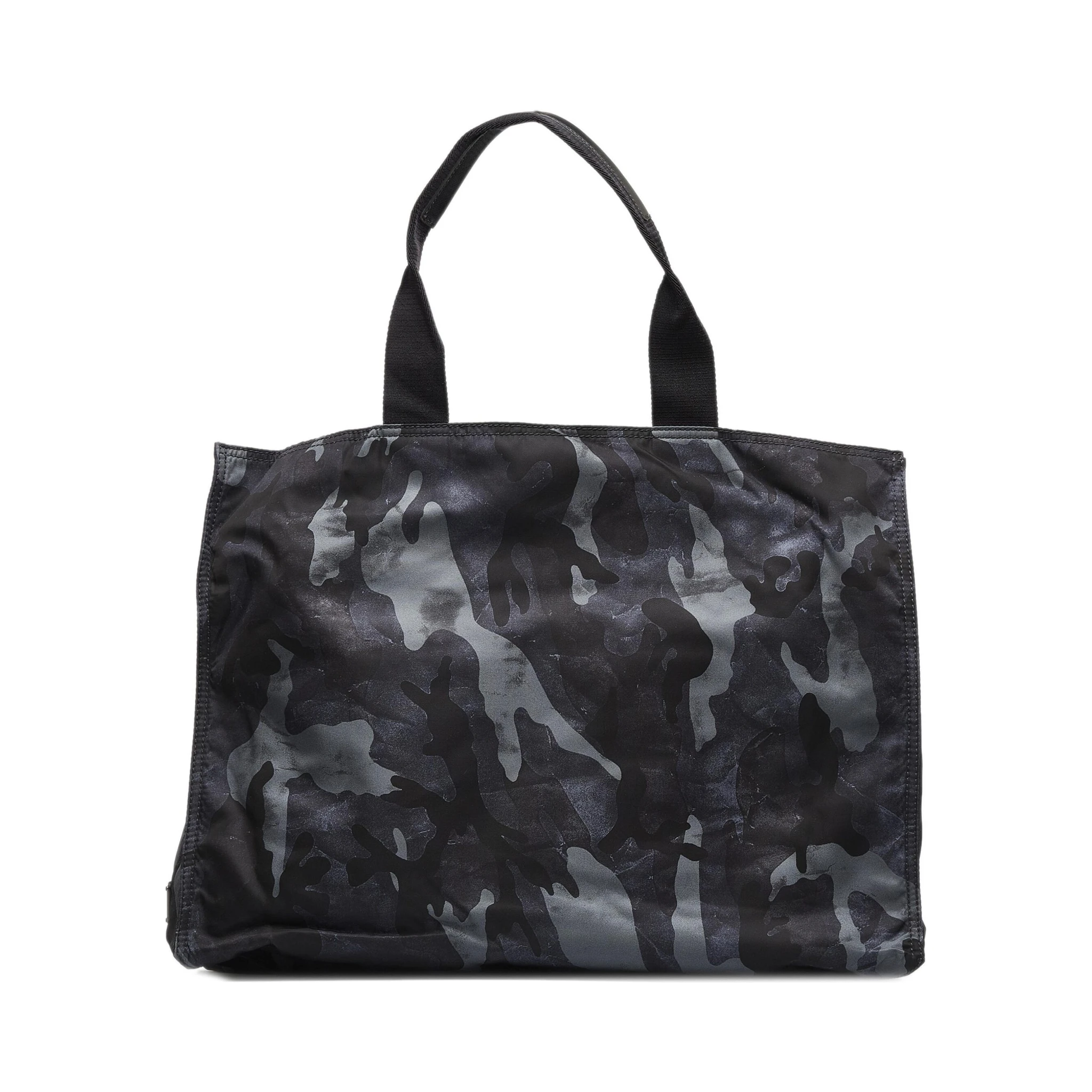 Black Camouflage Tessuto Nylon Tote Bag