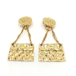 Bag Motif Clip-On Drop Earrings