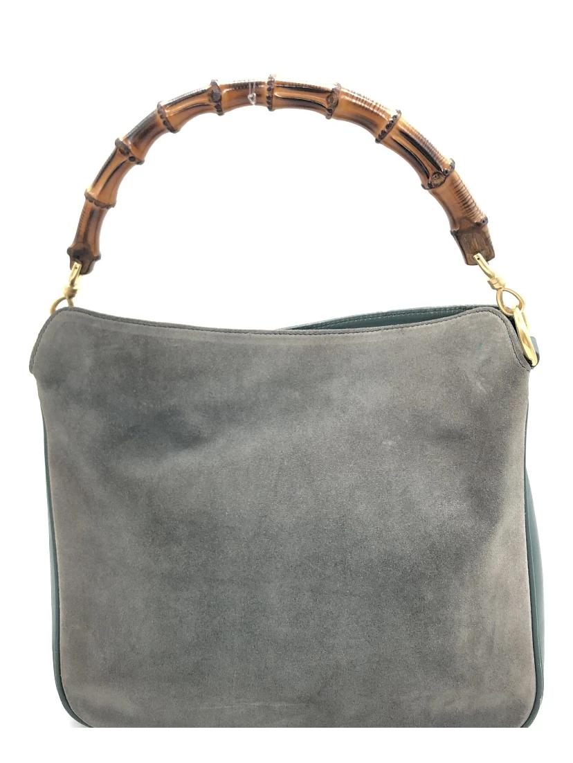 Bamboo Suede Shoulder Bag