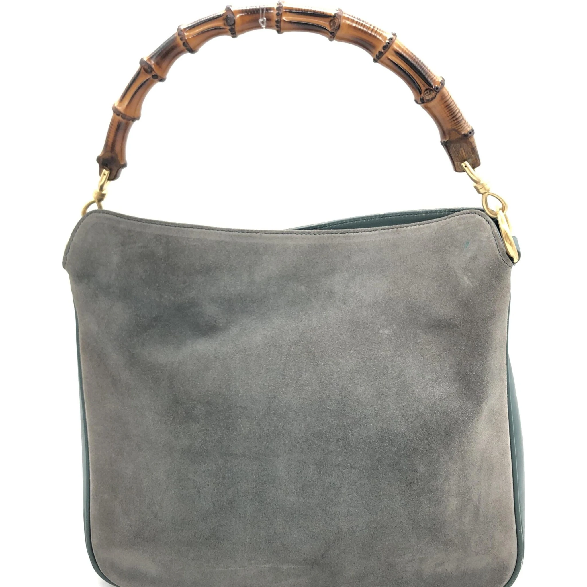 Bamboo Suede Shoulder Bag