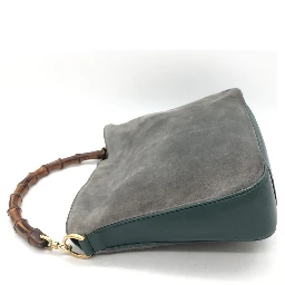 Bamboo Suede Shoulder Bag