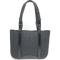 Black C Macadam Canvas Tote Bag