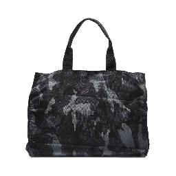 Black Camouflage Tessuto Nylon Tote Bag