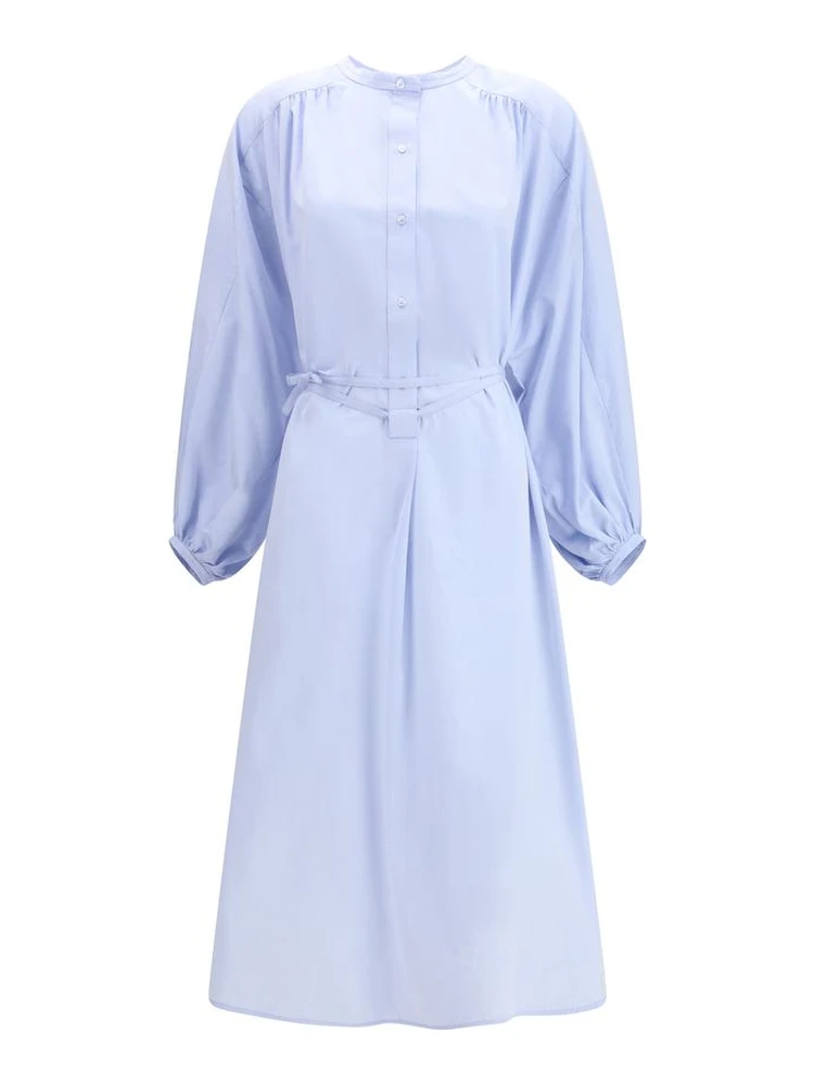 Light Blue Cotton Casual Dress