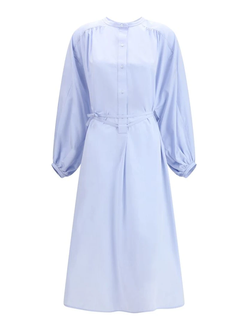 Light Blue Cotton Casual Dress