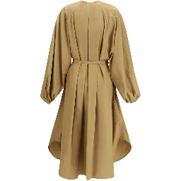 Beige Cotton Casual Dress