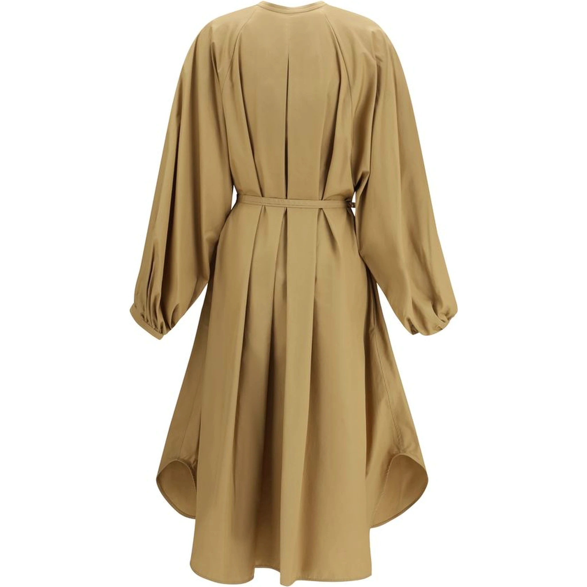 Beige Cotton Casual Dress