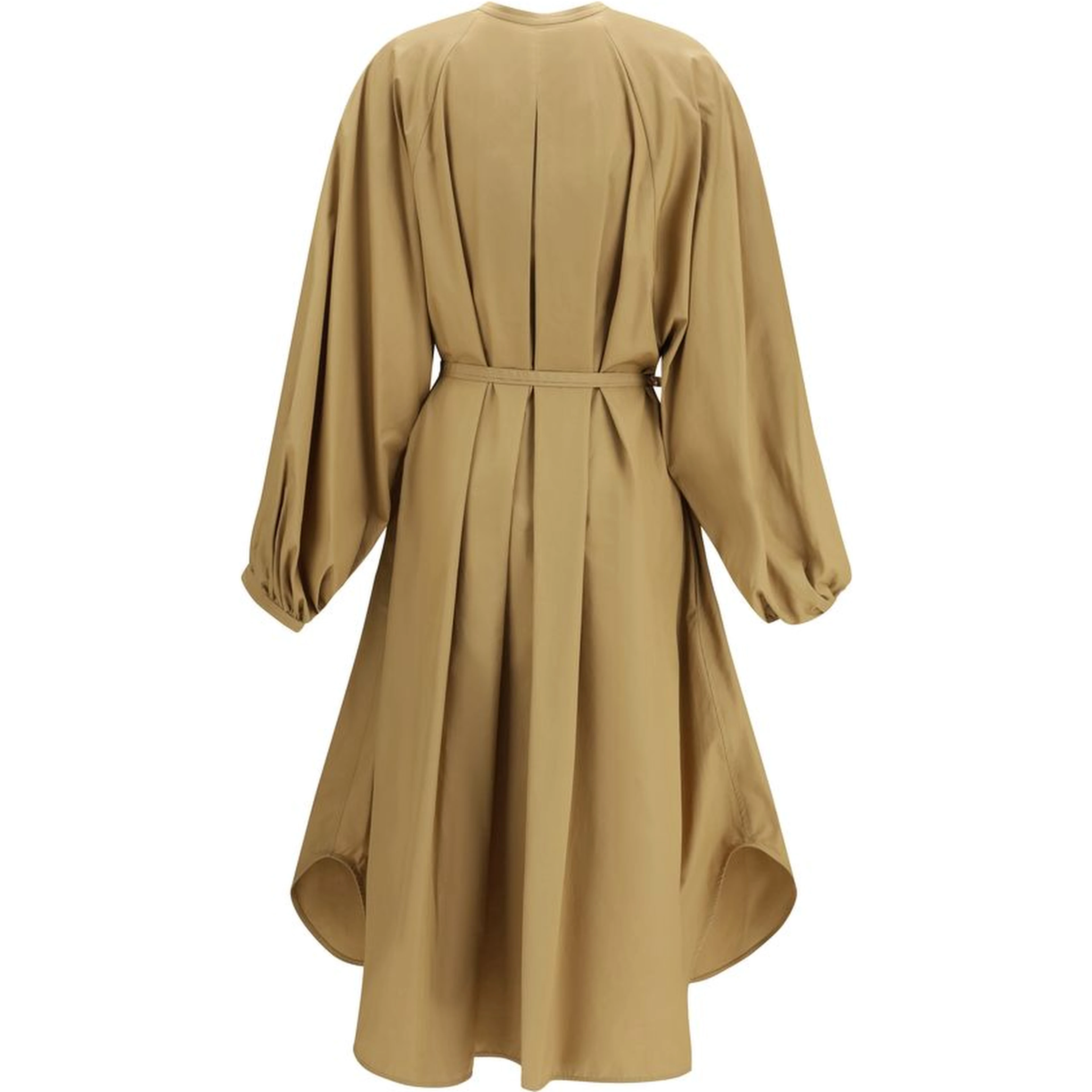 Beige Cotton Casual Dress
