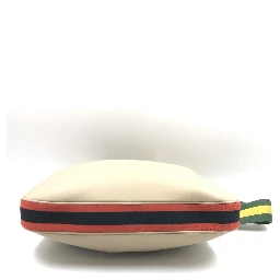 Gucci Aria Calfskin Web Large Attache Shoulder Bag Beige