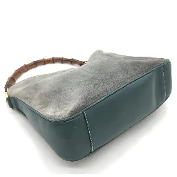 Bamboo Suede Shoulder Bag