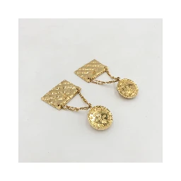 Bag Motif Clip-On Drop Earrings