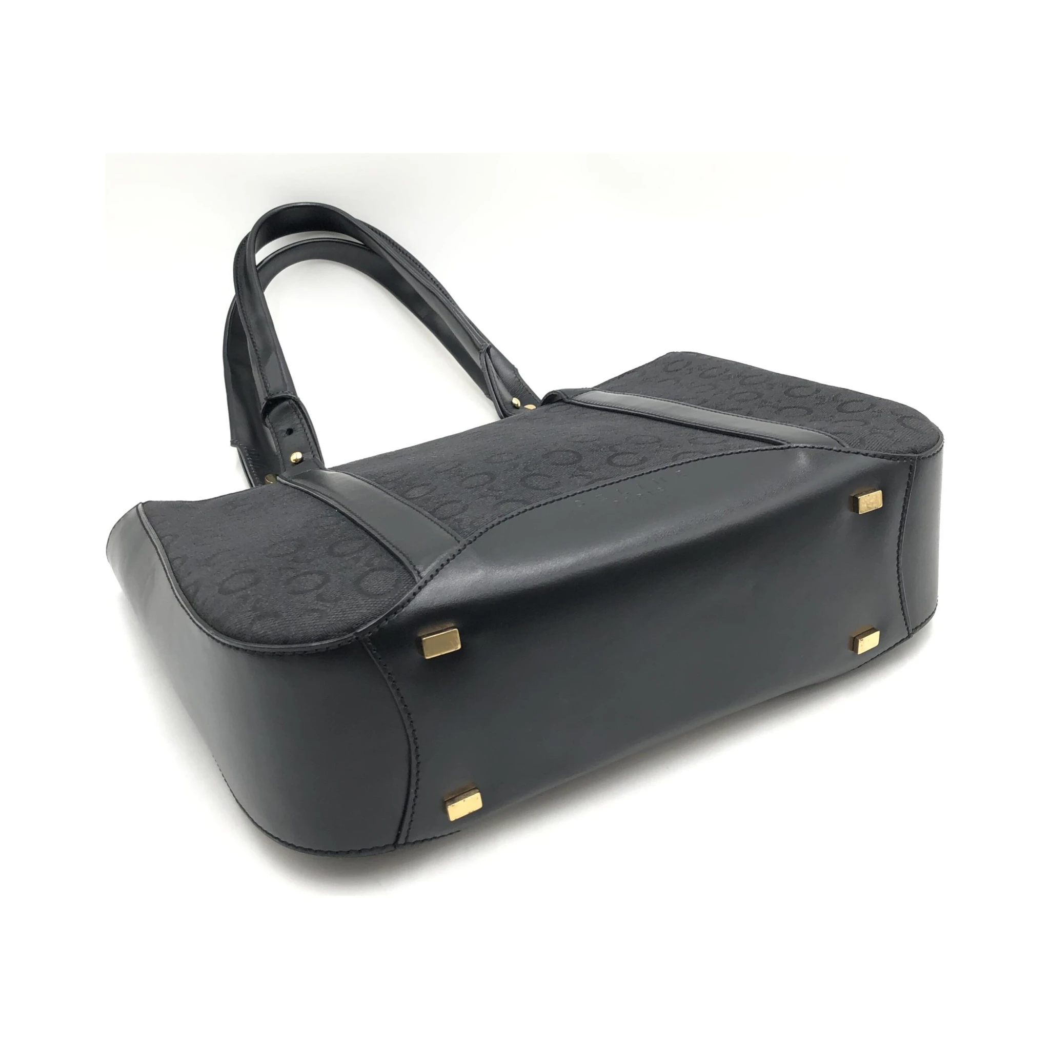 Black C Macadam Canvas Tote Bag