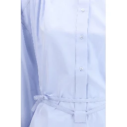 Light Blue Cotton Casual Dress