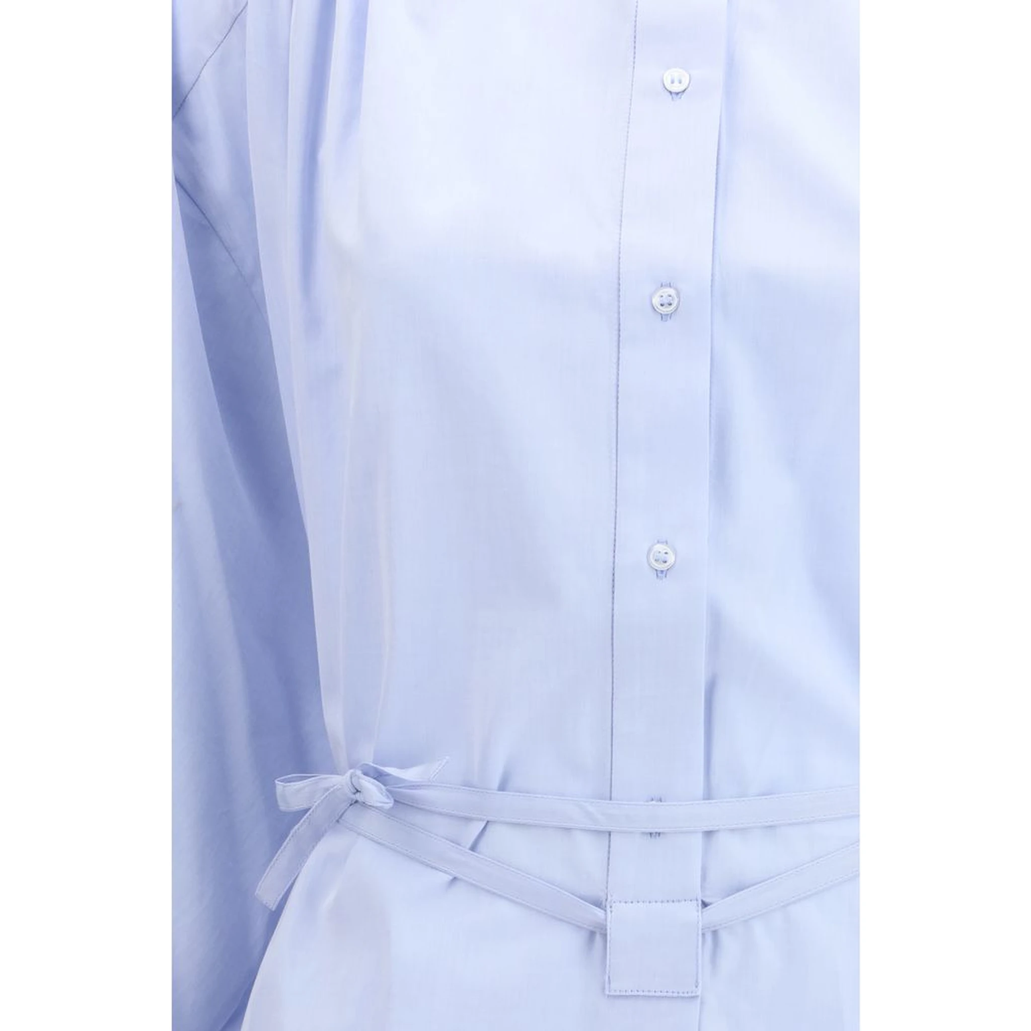 Light Blue Cotton Casual Dress