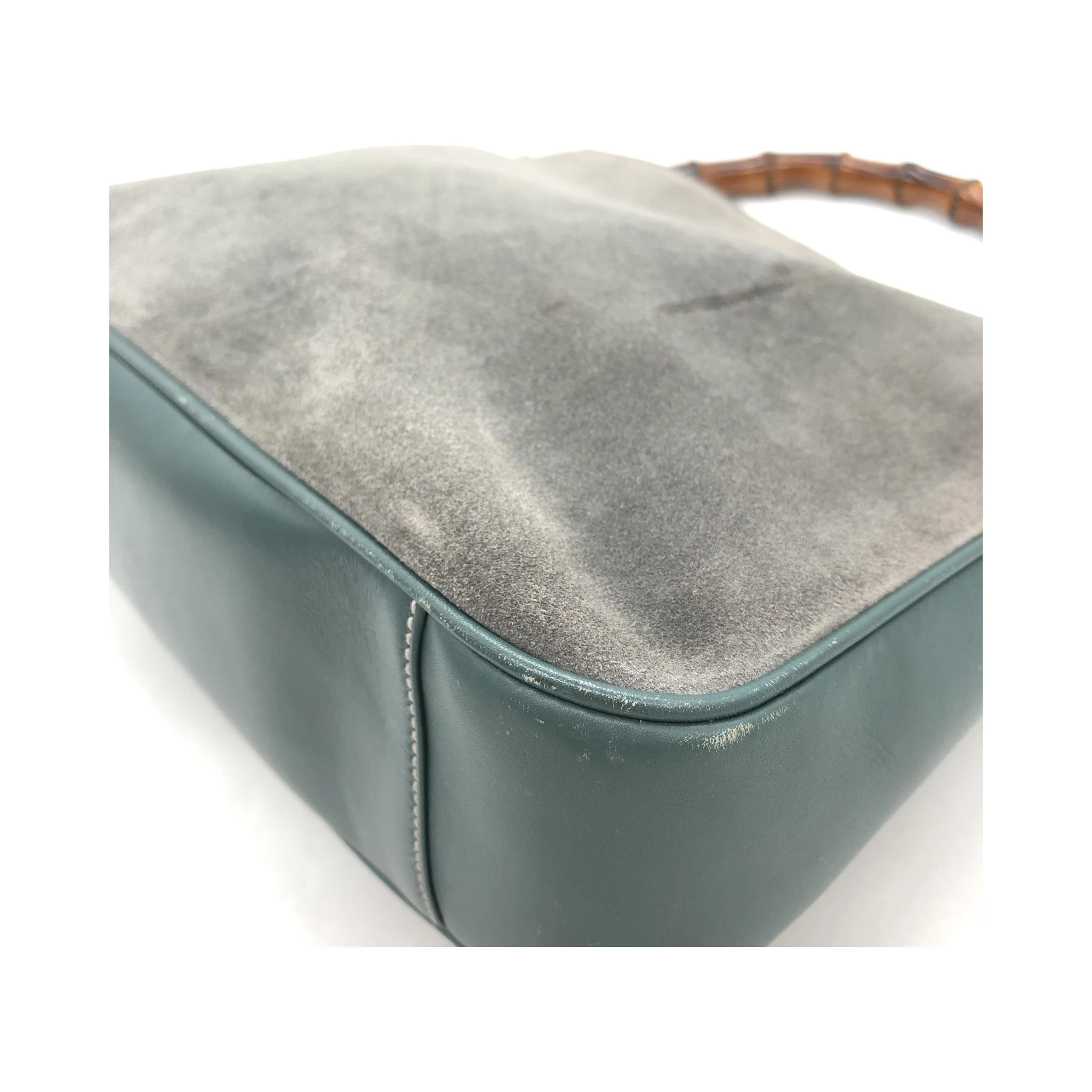 Bamboo Suede Shoulder Bag