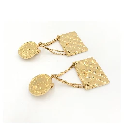 Bag Motif Clip-On Drop Earrings