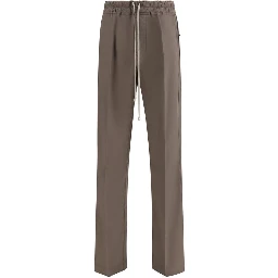 Brown Viscose Casual Pants