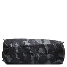 Black Camouflage Tessuto Nylon Tote Bag