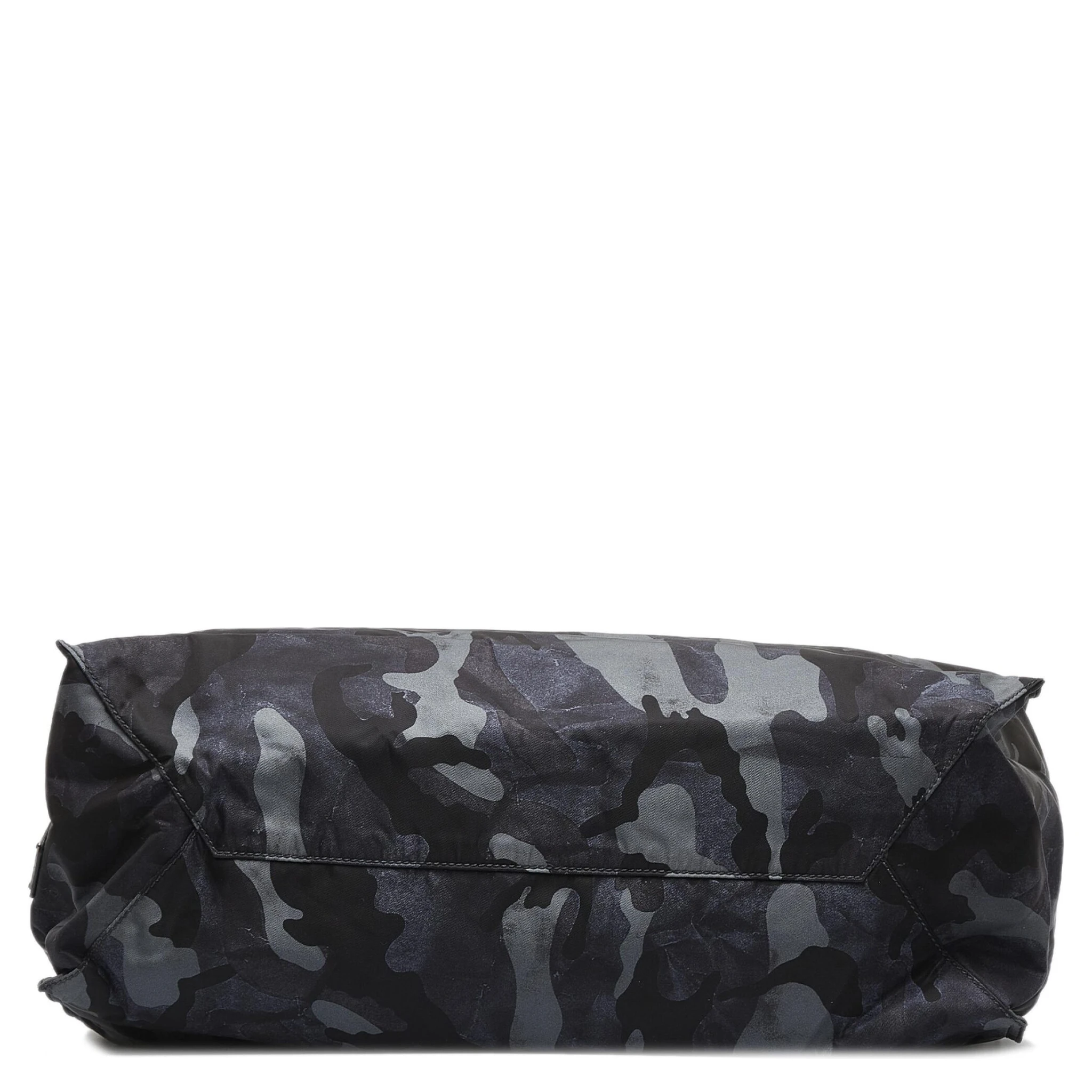 Black Camouflage Tessuto Nylon Tote Bag