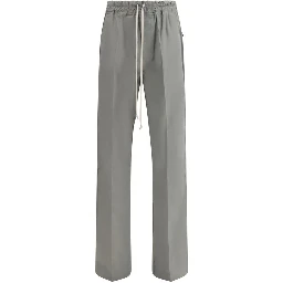 Gray Viscose Casual Pants