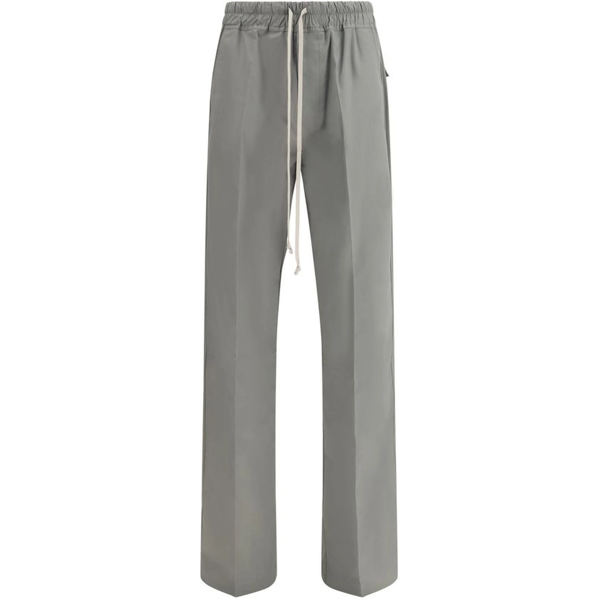 Gray Viscose Casual Pants