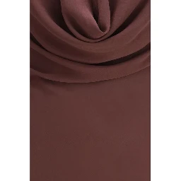 Brown Silk Long Dress