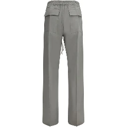 Gray Viscose Casual Pants
