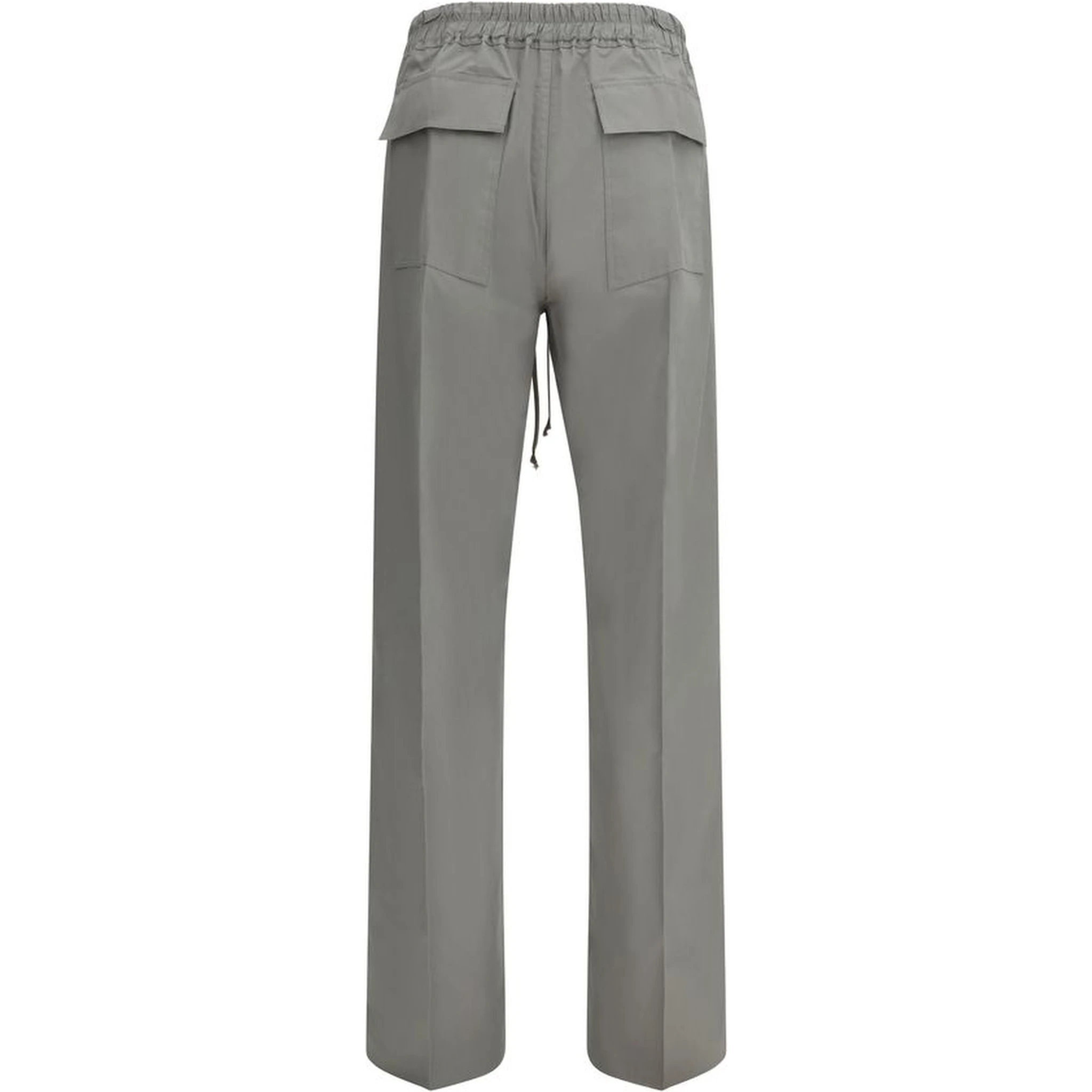 Gray Viscose Casual Pants