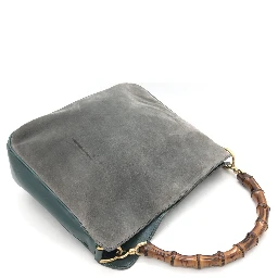 Bamboo Suede Shoulder Bag