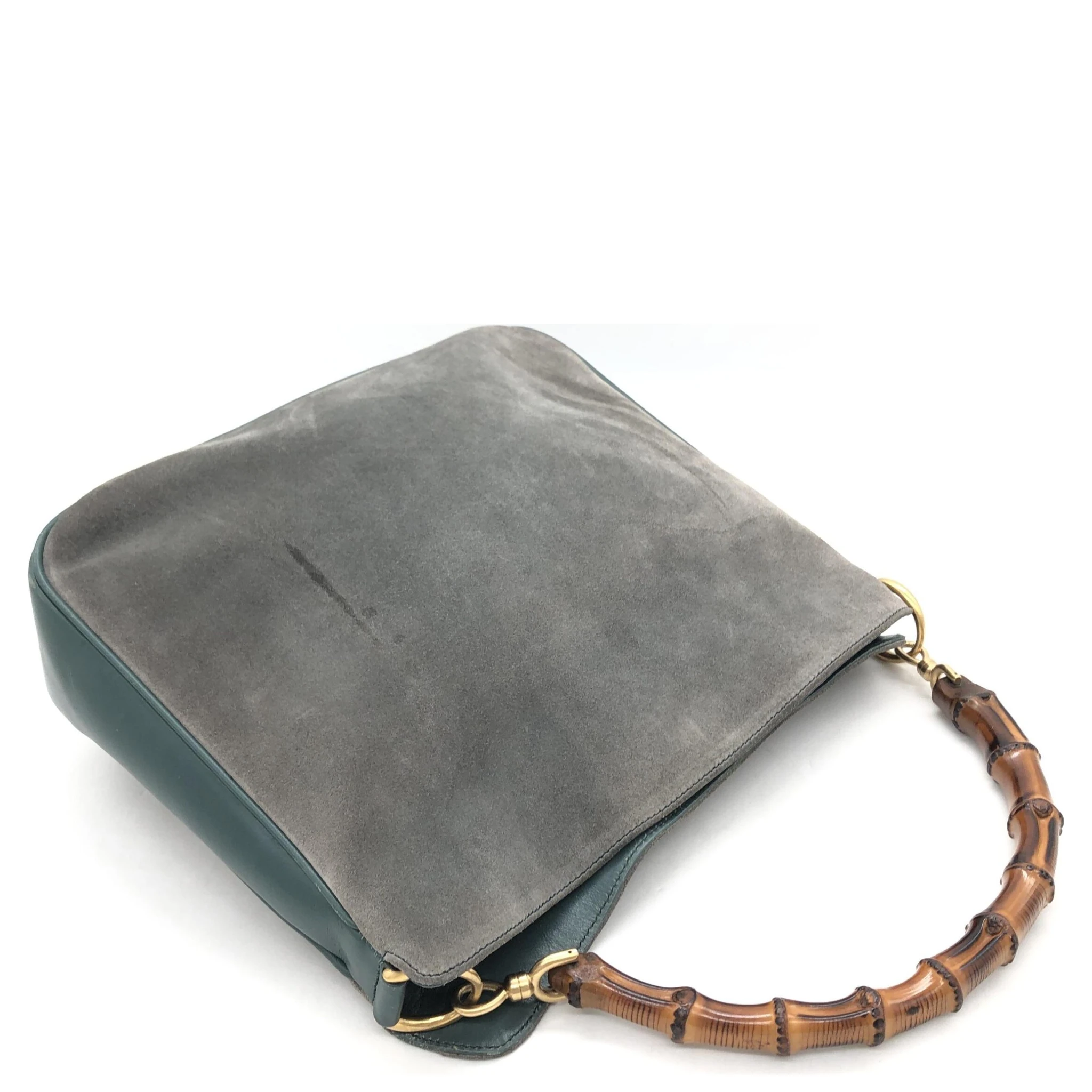 Bamboo Suede Shoulder Bag