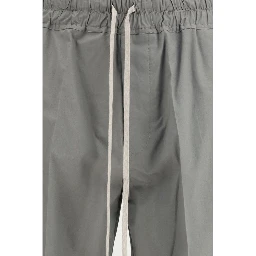 Gray Viscose Casual Pants
