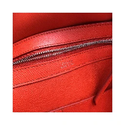 Cabas Phantom Red Pebbled Leather Tote Bag