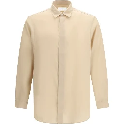 Beige Tencel Dress Shirt
