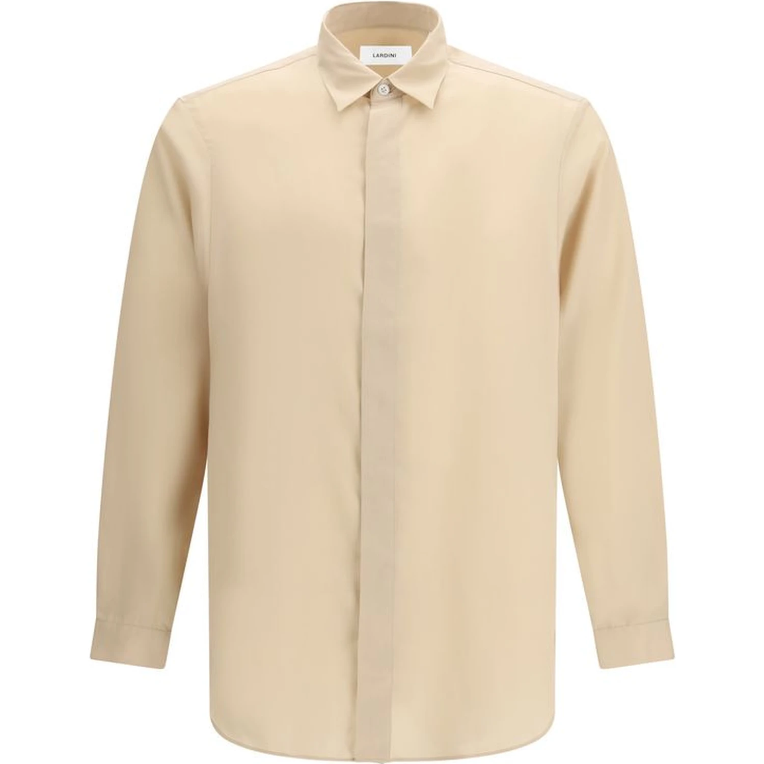 Beige Tencel Dress Shirt