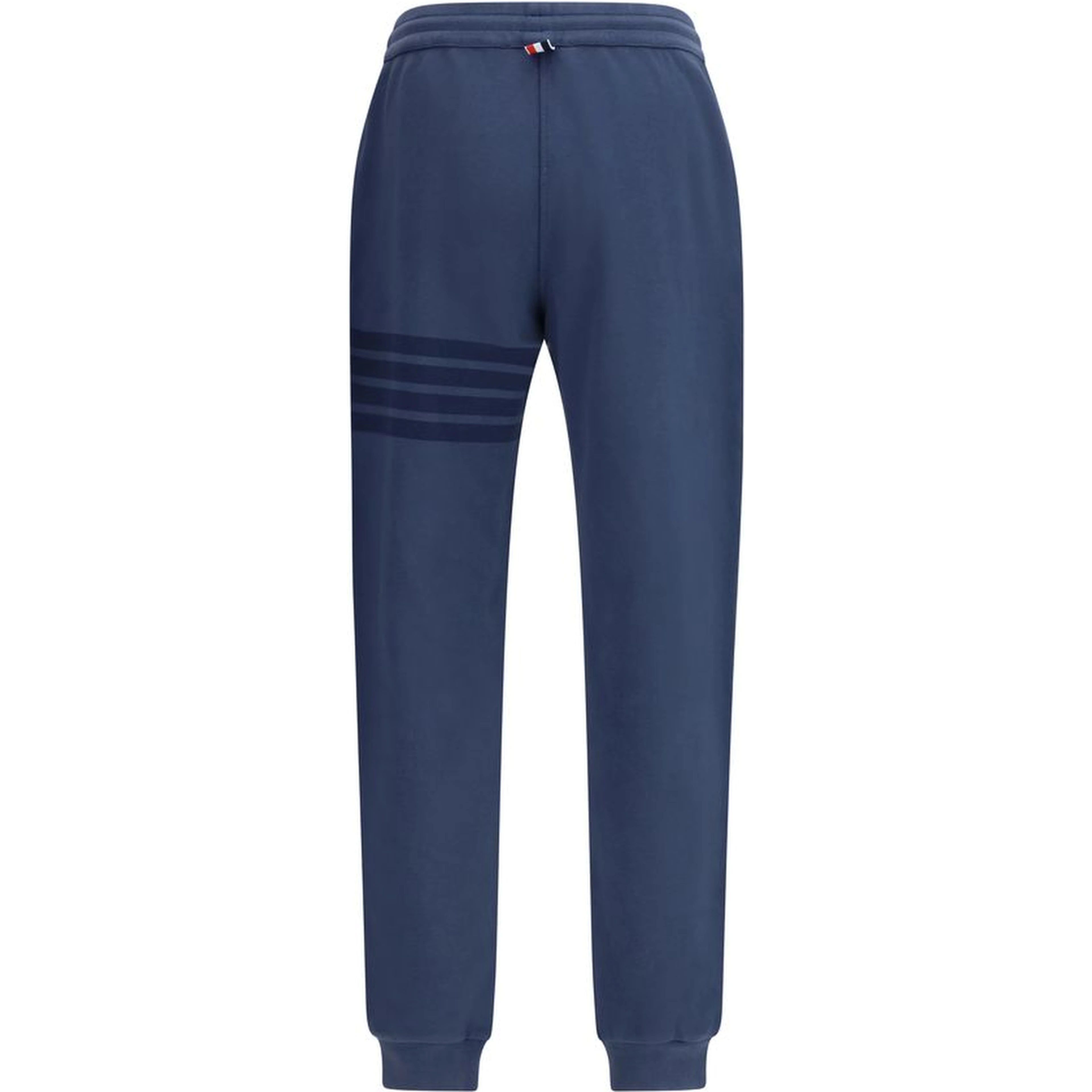 Blue Cotton Casual Pants