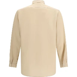 Beige Tencel Dress Shirt