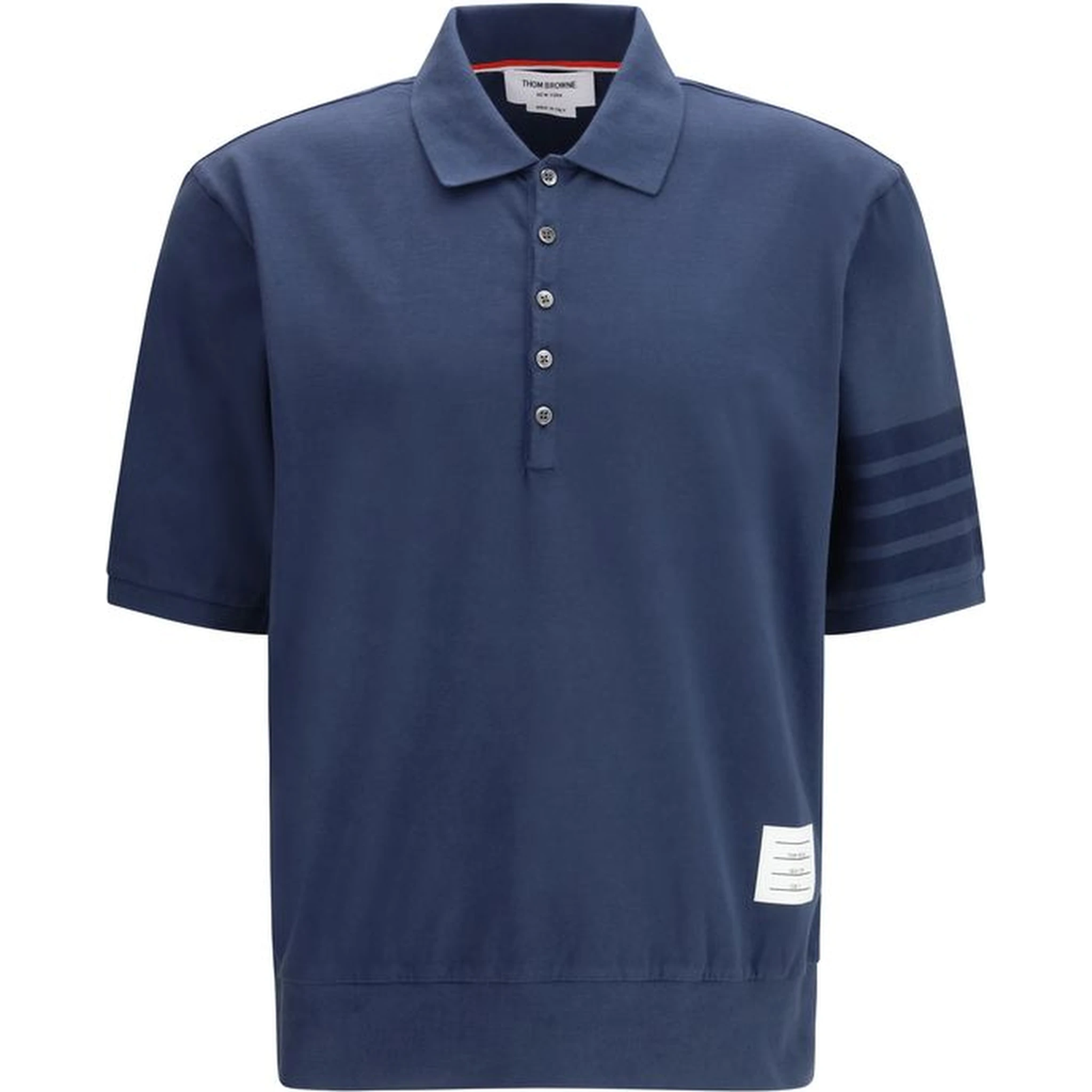 Blue Cotton Polo Shirt