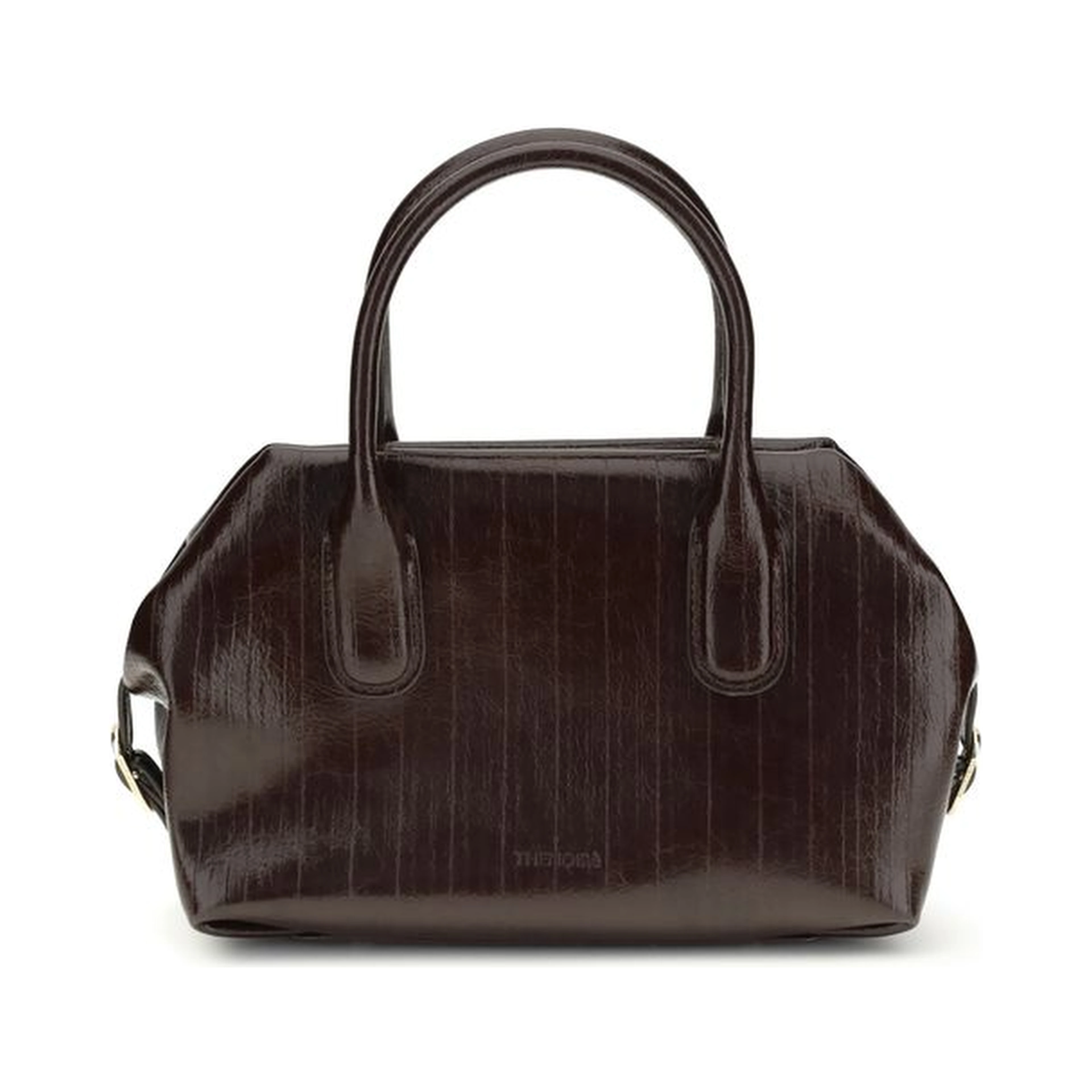 Brown Polyethylene Shoulder Bag