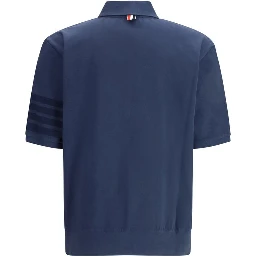 Blue Cotton Polo Shirt