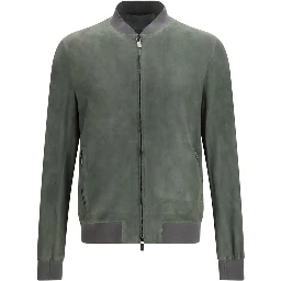 Bicolor Calf Leather Bos Taurus Bomber
