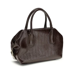 Brown Polyethylene Shoulder Bag
