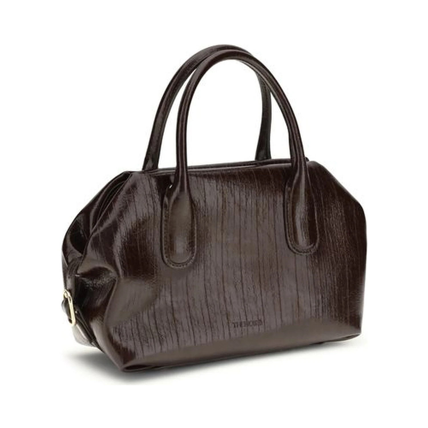 Brown Polyethylene Shoulder Bag